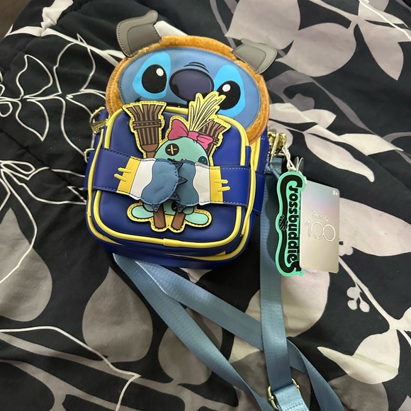 Loungefly Handbags - Loungefly Blue and Yellow Stitch Crossbody Bag